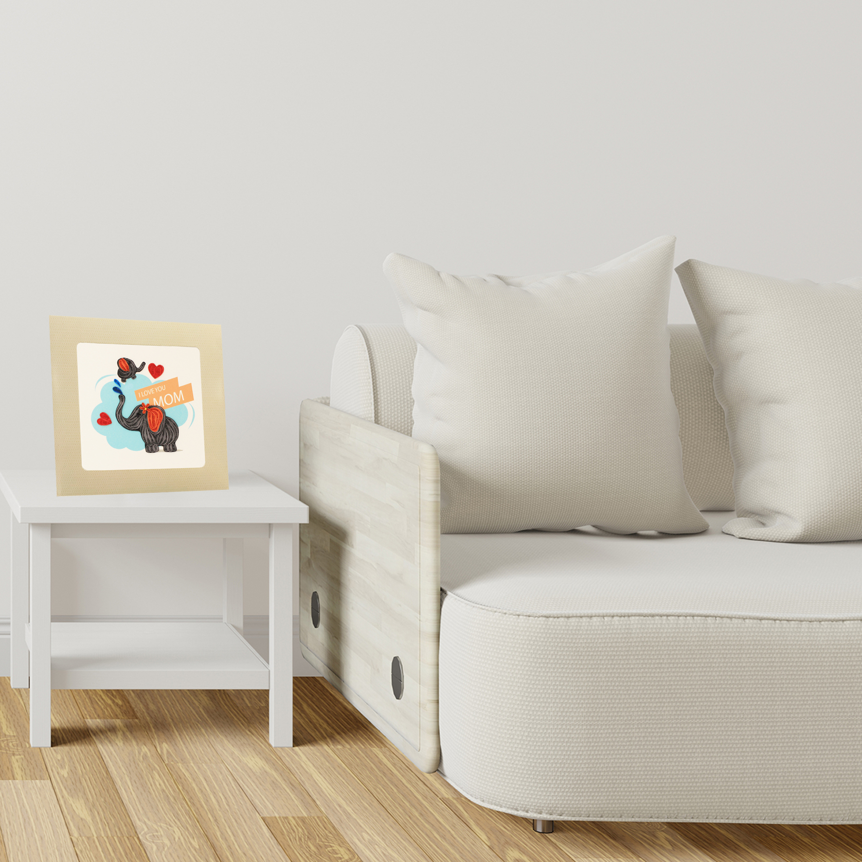Thiệp Handmade - Thiệp Chúc mừng ngày của Mẹ nghệ thuật giấy xoắn - Tặng Kèm Khung Giấy Để Bàn - Thiệp chúc mừng sinh nhật, kỷ niệm, tình yêu, cảm ơn...