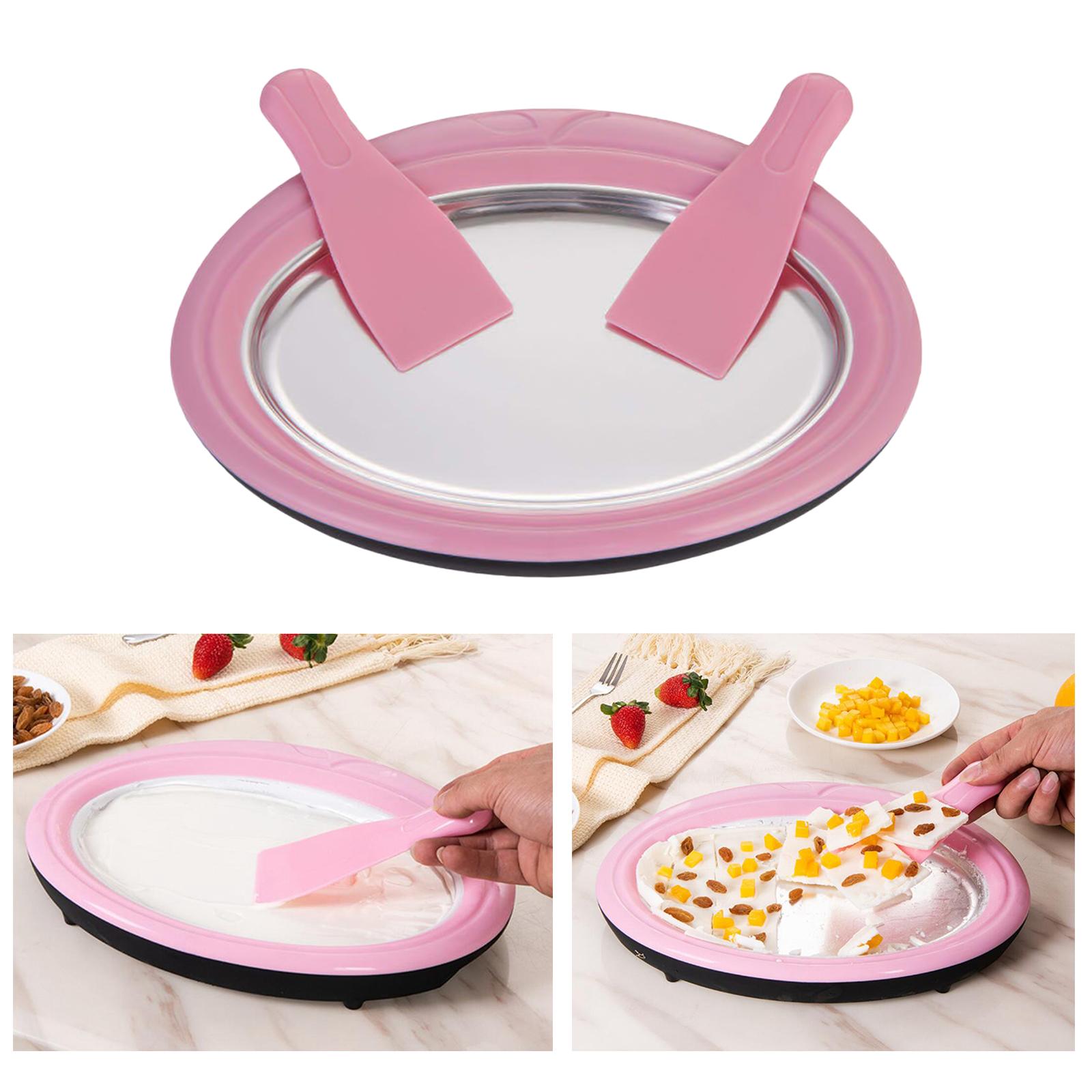 Rolled Ice Cream Maker with 2 Spatulas for Healthy Homemade Rolled Ice Cream