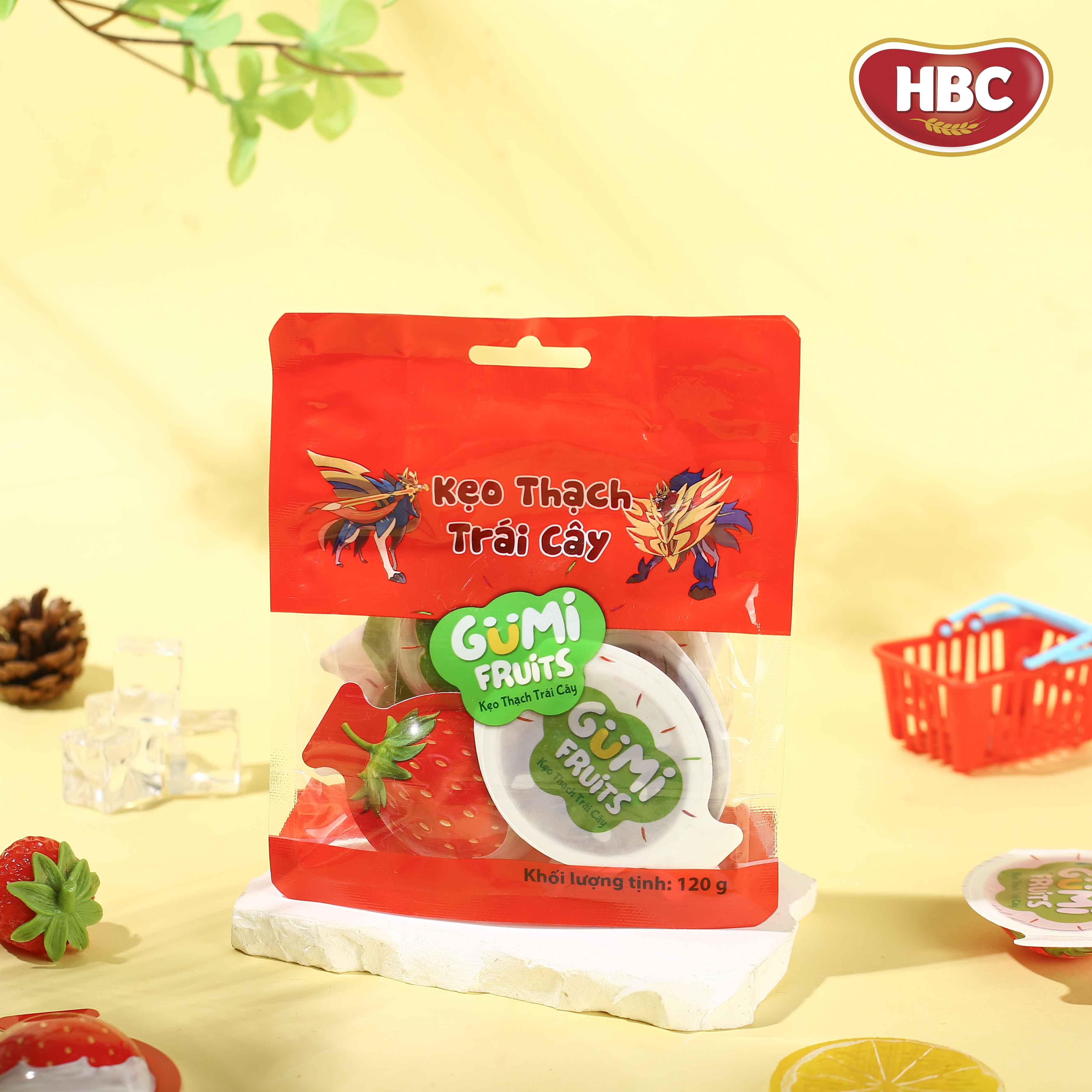 Kẹo Thạch Trái Cây Gumi - HBC Foods - 120Gr/Túi - Hàng chính hãng