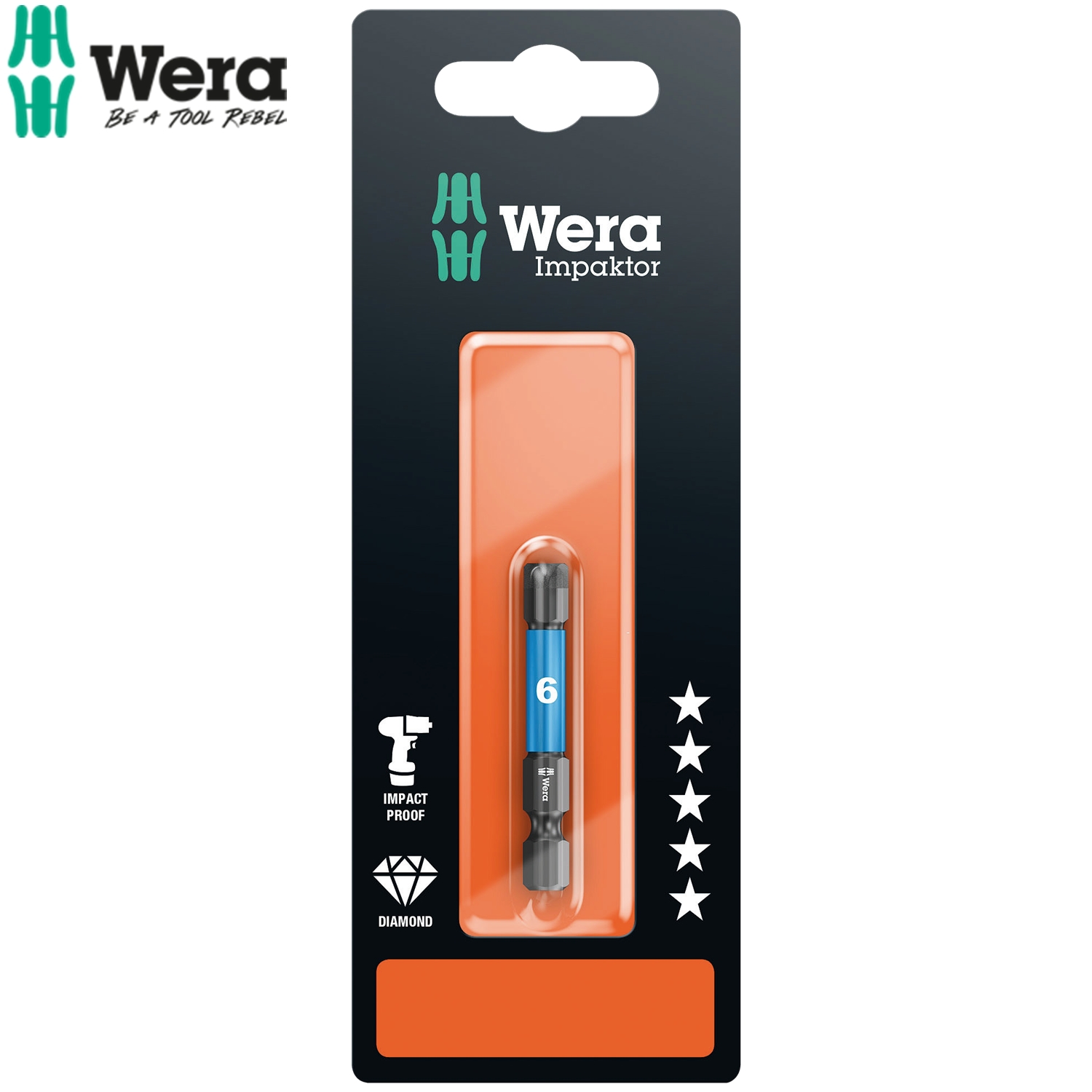 Đầu vít lục giác 840/4 IMP DC Hex-Plus 6,0 x 50 mm SB Wera 05073946001