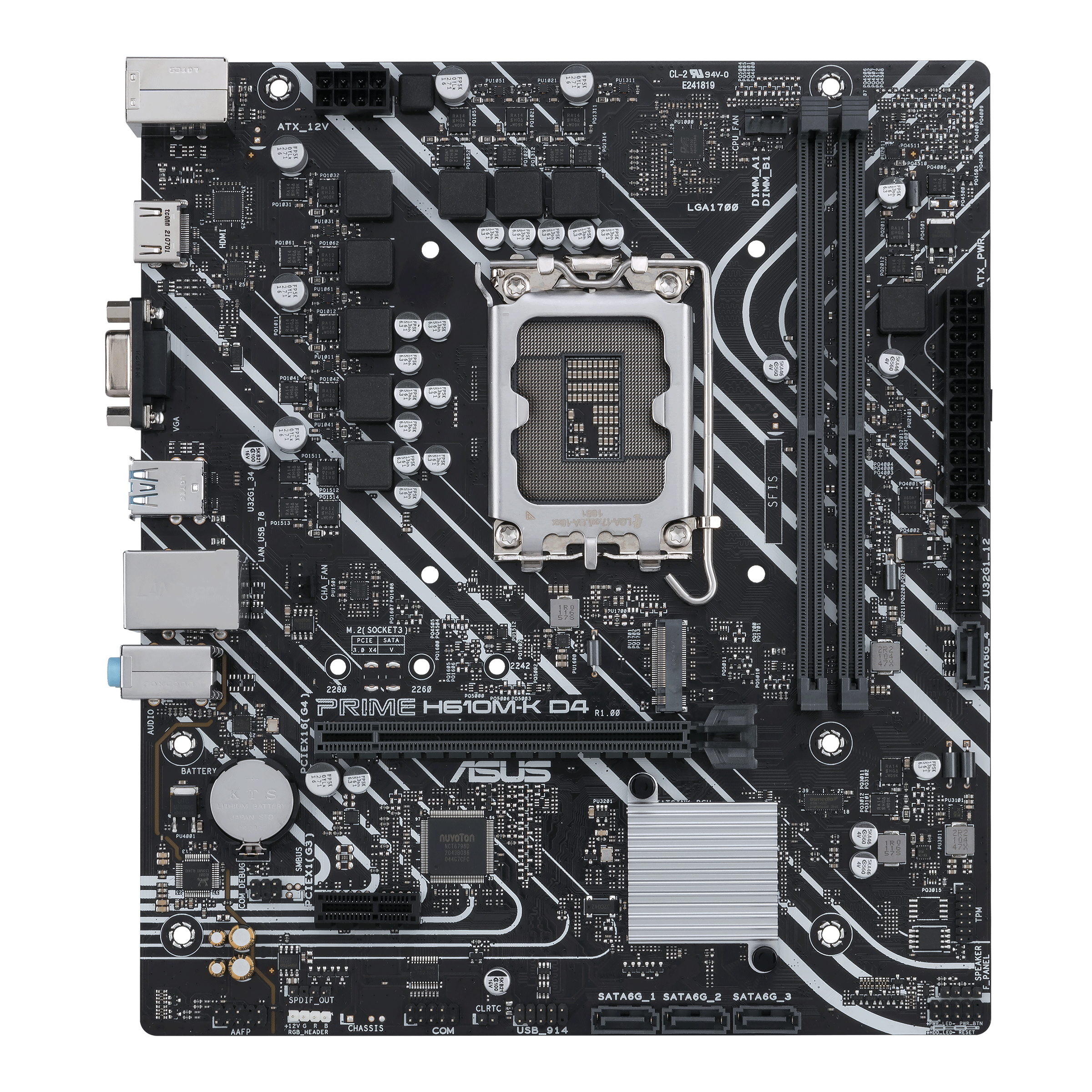 Mainboard Asus H610M K D4 (Socket 1700, HDMI+VGA DDR4 M2) - Hàng chính hãng Viết Sơn phân phối