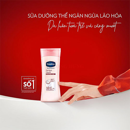 Sữa dưỡng thể Vaseline Healthy Bright Perfect Youth (100ml/350ml) - Hàng chính hãng