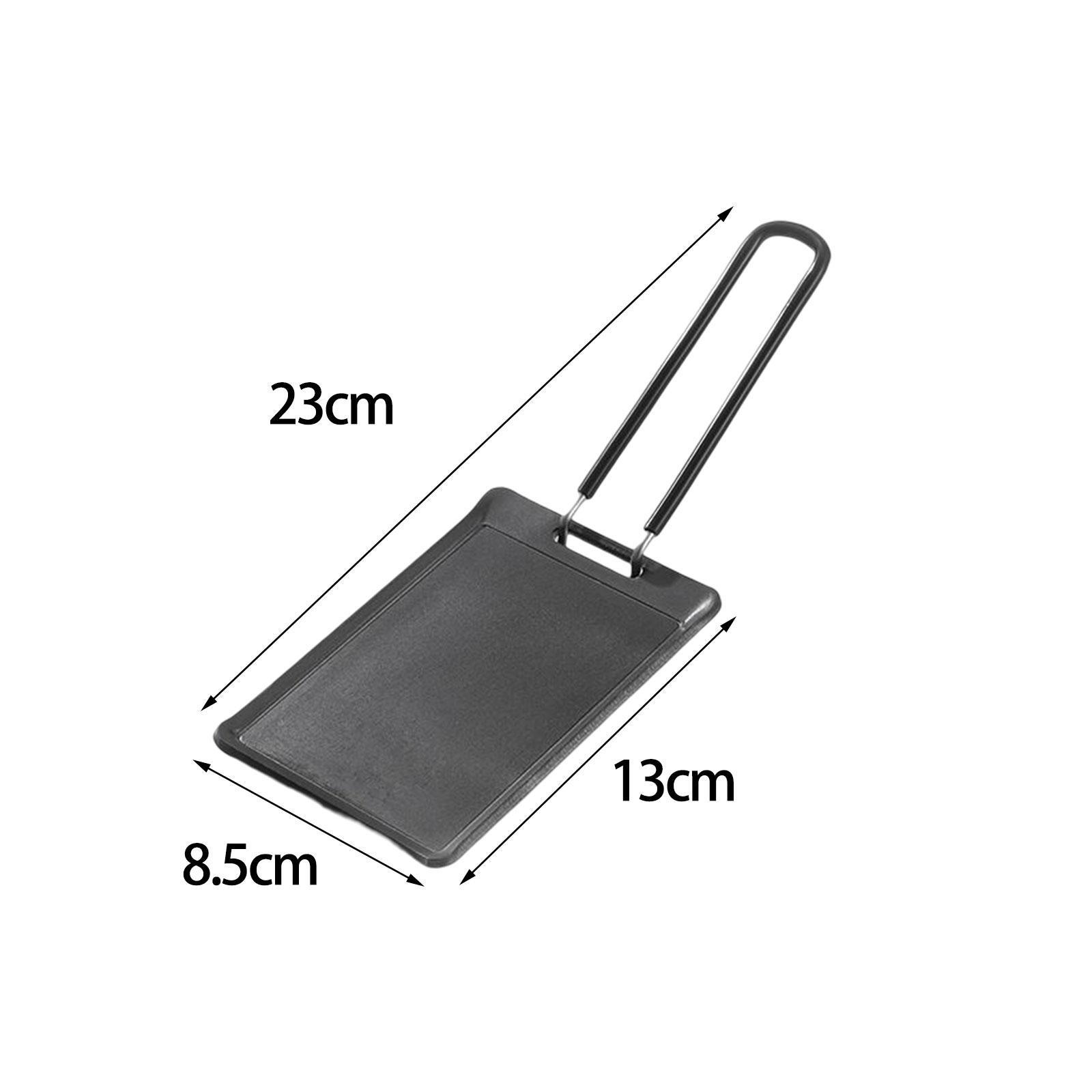 Grill Pan Barbecue Plate Griddle Pan with Handle Frying Pan Steak Pan for Picnic Cooking Outdoor Camping