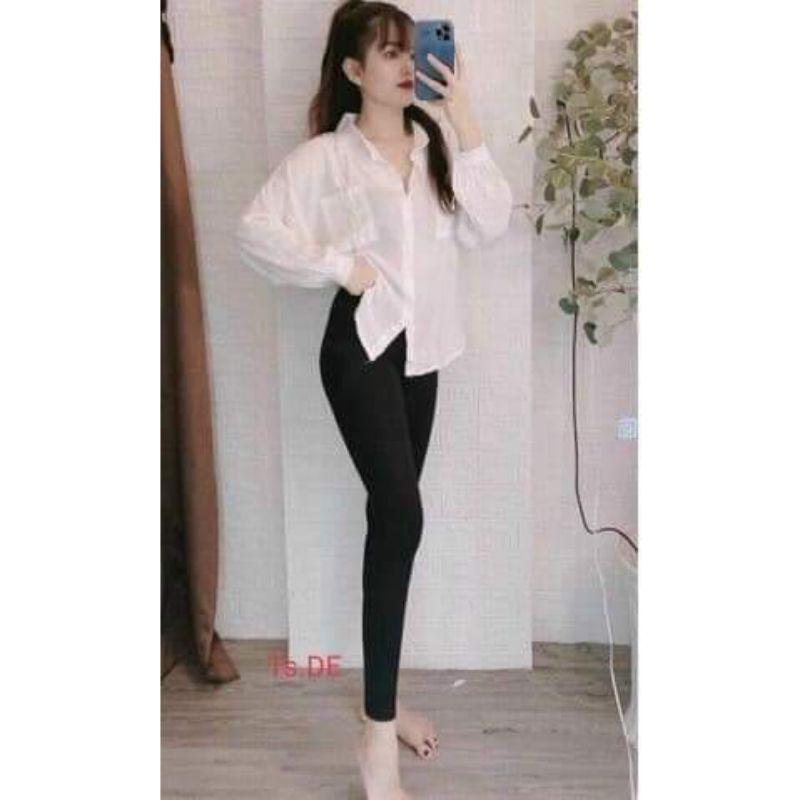 Quần DÀI Trơn Co Dãn 4 Chiều Body Siêu Xinh- Quần LEGGING DÀI Nữ Uzzlang