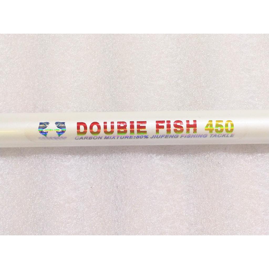 Cần câu tay Double Fish 3h , size 2m7 - 3m6 - 4m5 . Cần câu giả rẻ 2 con cá huyền thoại
