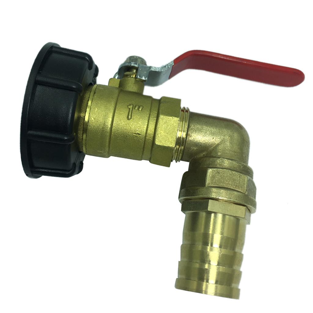 Đầu Nối Chủ đề Dày 1 PC IBC / Tấn Thùng Với Van đồng Thau đầy đủ 90 độ