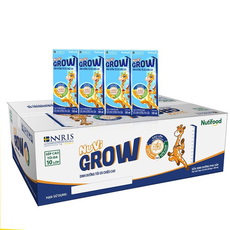 Sữa pha sẵn Nuvi Grow 180ml (thùng 48 hộp)