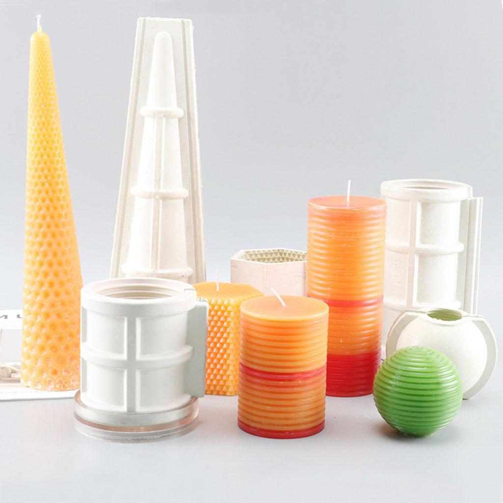 Rubber Mold Art Molds Cylinder Molds for Concrete, DIY Coaster/Flower Pot/Ashtray/Pen Candle Soap Holder