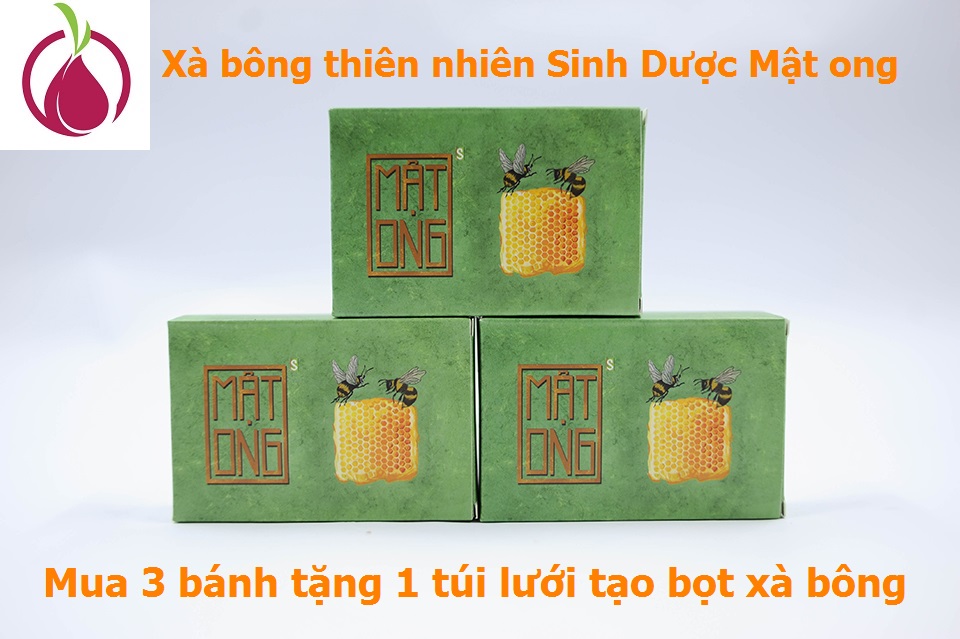 Set 3 bánh Xà bông tắm cạo râu Sinh Dược Mật ong giảm thâm sáng da dưỡng ẩm - 100% làm từ dược liệu thiên nhiên/ xà phòng handmade 100gr