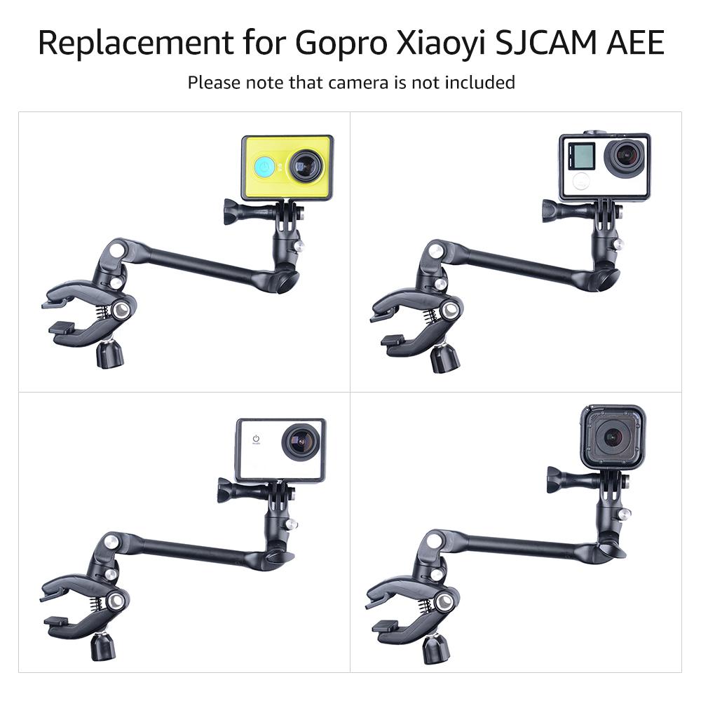 10-inch Articulating Arm Camera Mount with 3.3cm/1.3in Clamp Capacity 360°Adjustable Magic Arm Replacement for Gopro
