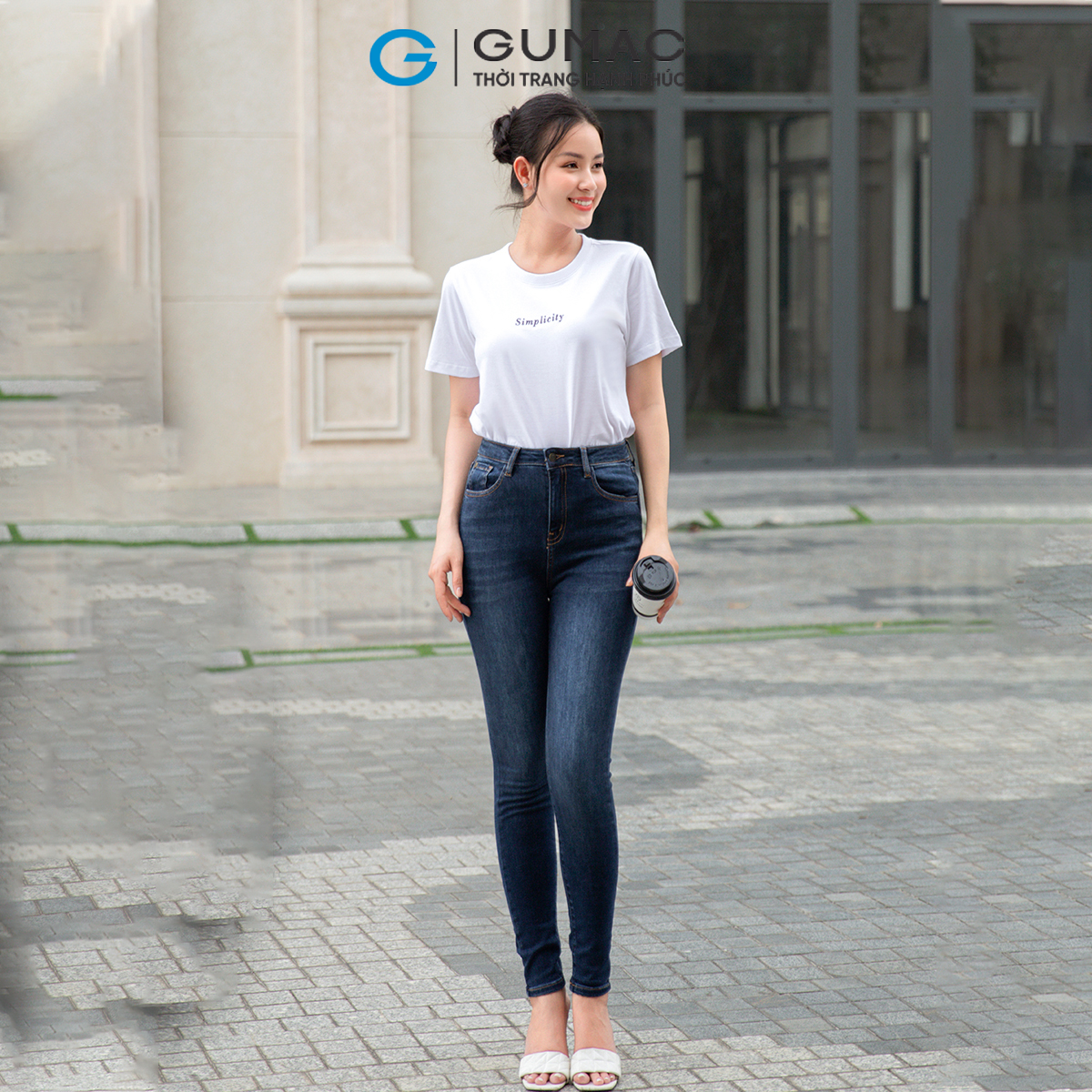 Quần Jeans nữ skinny tôn dáng trẻ trung năng động GUMAC QJD09041