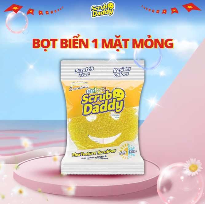 [Phiên Bản Essentials] Miếng chà rửa bọt biển Scrub Daddy, miếng xốp lau chùi đa năng