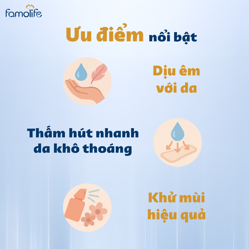 COMBO 3 Tã dán người già FAMOLIFE Cao Cấp mềm mại, thấm hút