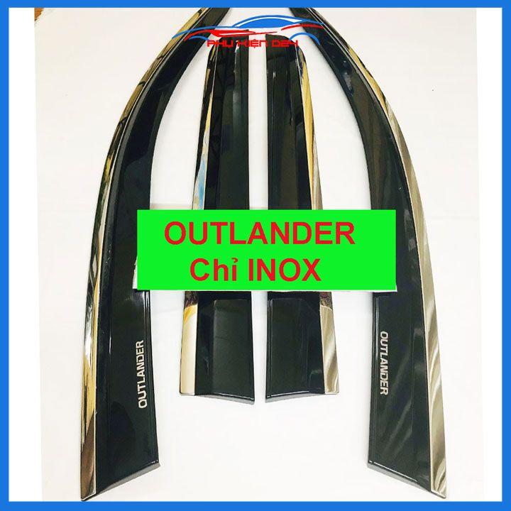 Vè mưa Outlander 2016-2021 vè chỉ inox che mưa bảo vệ xe