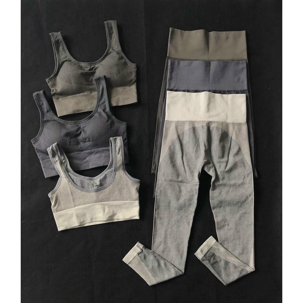 Set Đồ Tập Gym Yoga Aerobic Zunba Fitness Dệt Kim