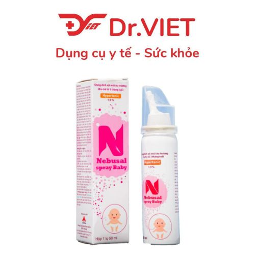 Dung dịch xịt mũi  baby Nebusal spay 1.9%