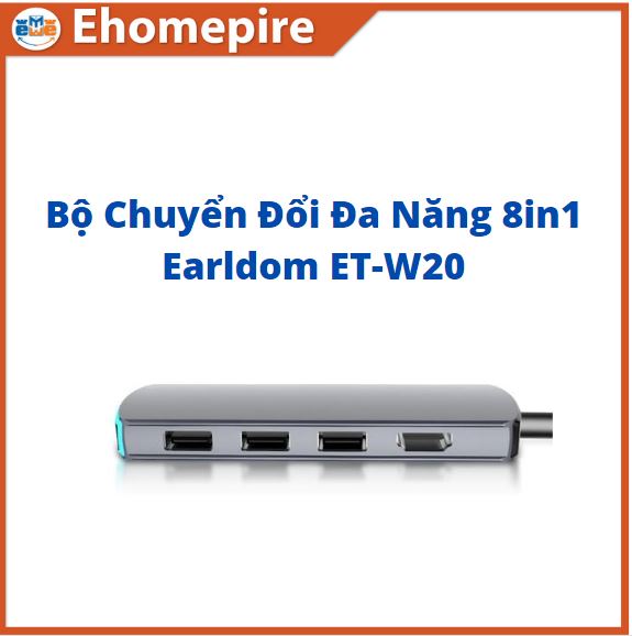 Bộ Chuyển Đổi Đa Năng 8in1 Earldom ET-W20- Hàng chính hãng