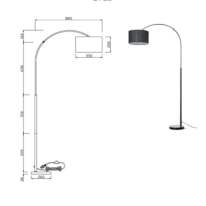 Đèn  Cây Đứng - Sản Phẩm Trang Trí  DH0006 Chất Liệu Hợp Kim Tĩnh Điện Phù Hợp Với Không Gian Khác Nhau(189,5 x 88,5)