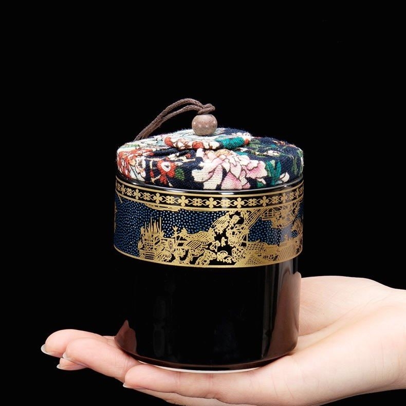 Bộ ấm chén pha trà cối xay Cảnh Trấn Thanh Di 14&15 món