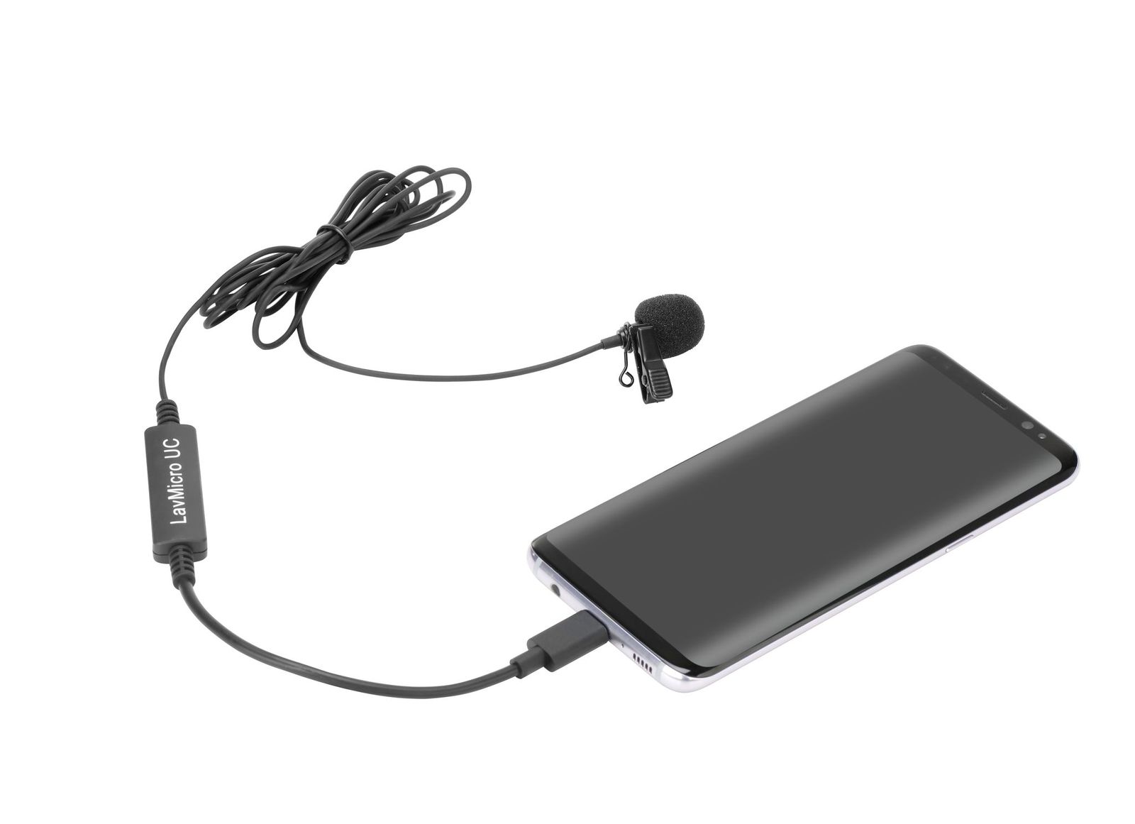 Micro Thu Âm Cài Áo Saramonic LavMicro UC Để Phỏng Vấn, Livestream, Podcast cho Điện thoại Android/ Cổng Usb-C - Hàng Chính Hãng