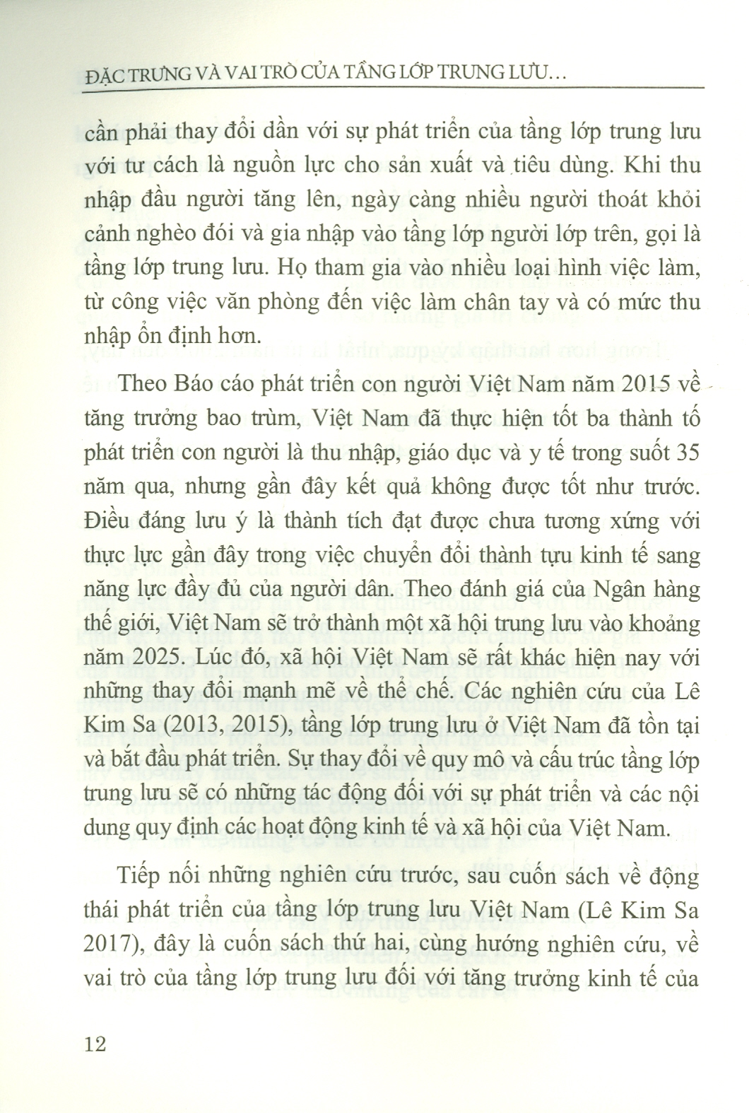 Đặc Trưng Và Vai Trò Của Tầng Lớp Trung Lưu Ở Việt Nam (Sách chuyên khảo)