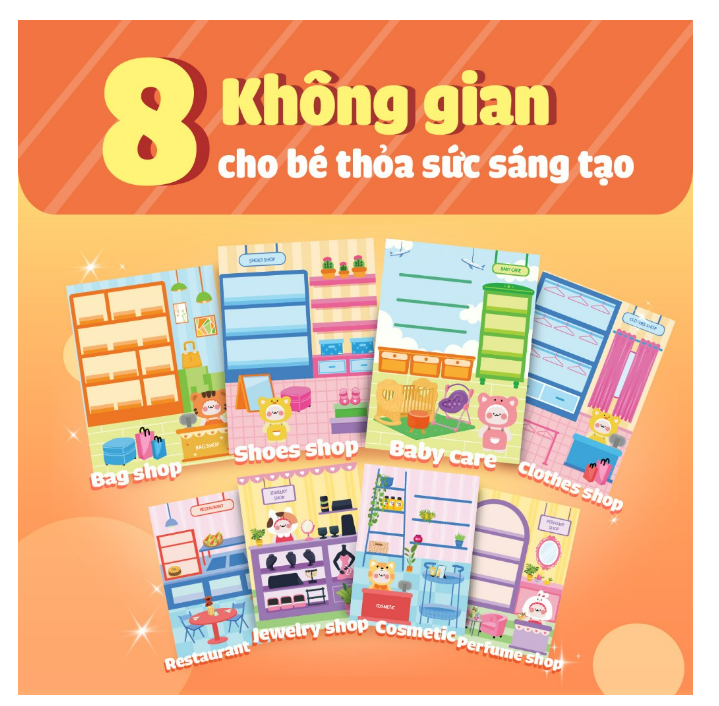 Sách Trò chơi Đồ hàng Đi Siêu Thị (Hơn 200 Stickers) (MG)