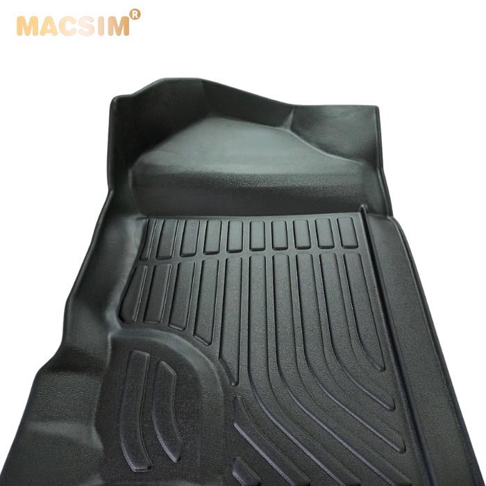 Hình ảnh Thảm lót sàn xe ô tô Ford Everest 2015-2020 Nhãn hiệu Macsim chất liệu nhựa TPE cao cấp màu đen