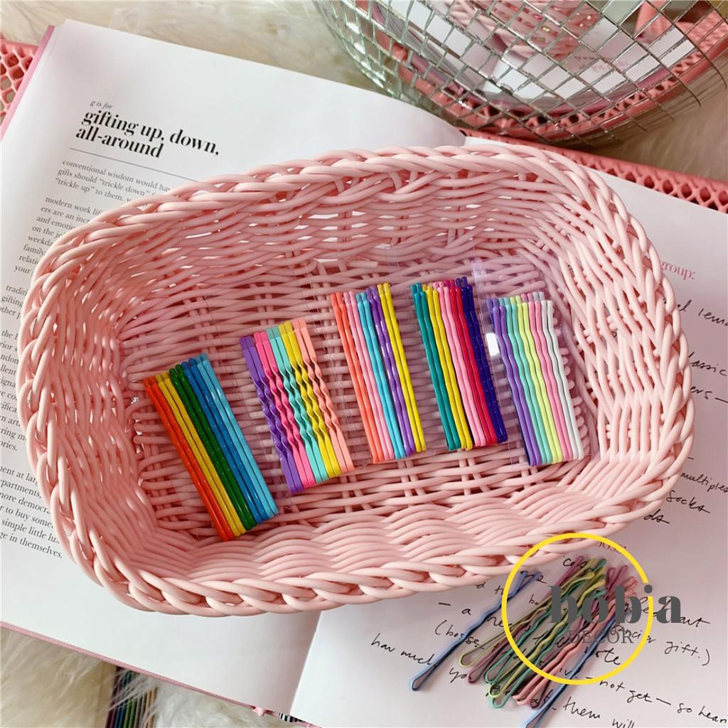 Set 10 kẹp ghim tóc cầu vồng nhiều màu xinh xắn dễ thương