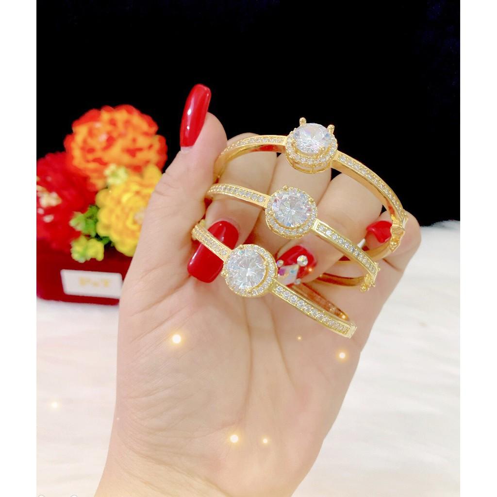 Vòng tay nữ xi dát vàng 18k cao cấp