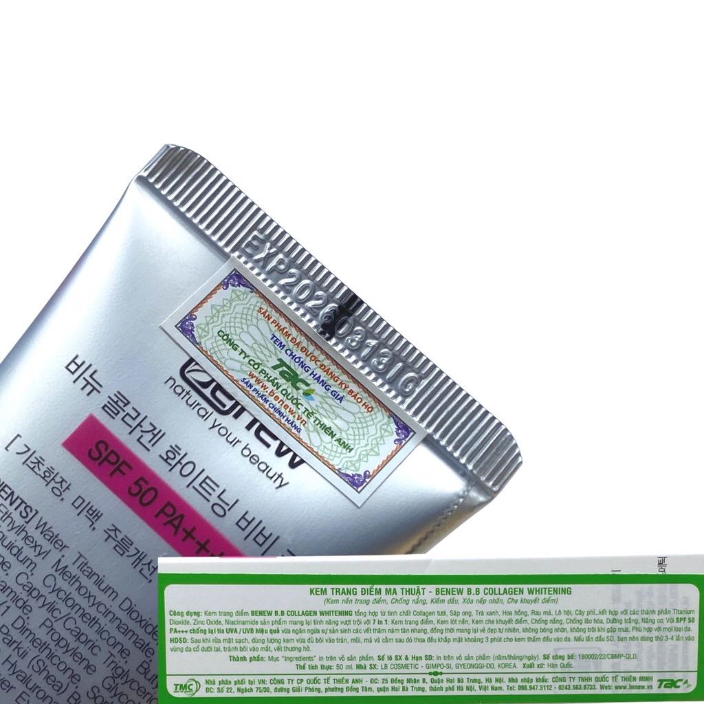 Kem nền trang điểm BB ma thuật che phủ hoàn hảo Hàn Quốc cao cấp Benew Magic Snow White SPF 50 PA+++ – Hàng chính hãng