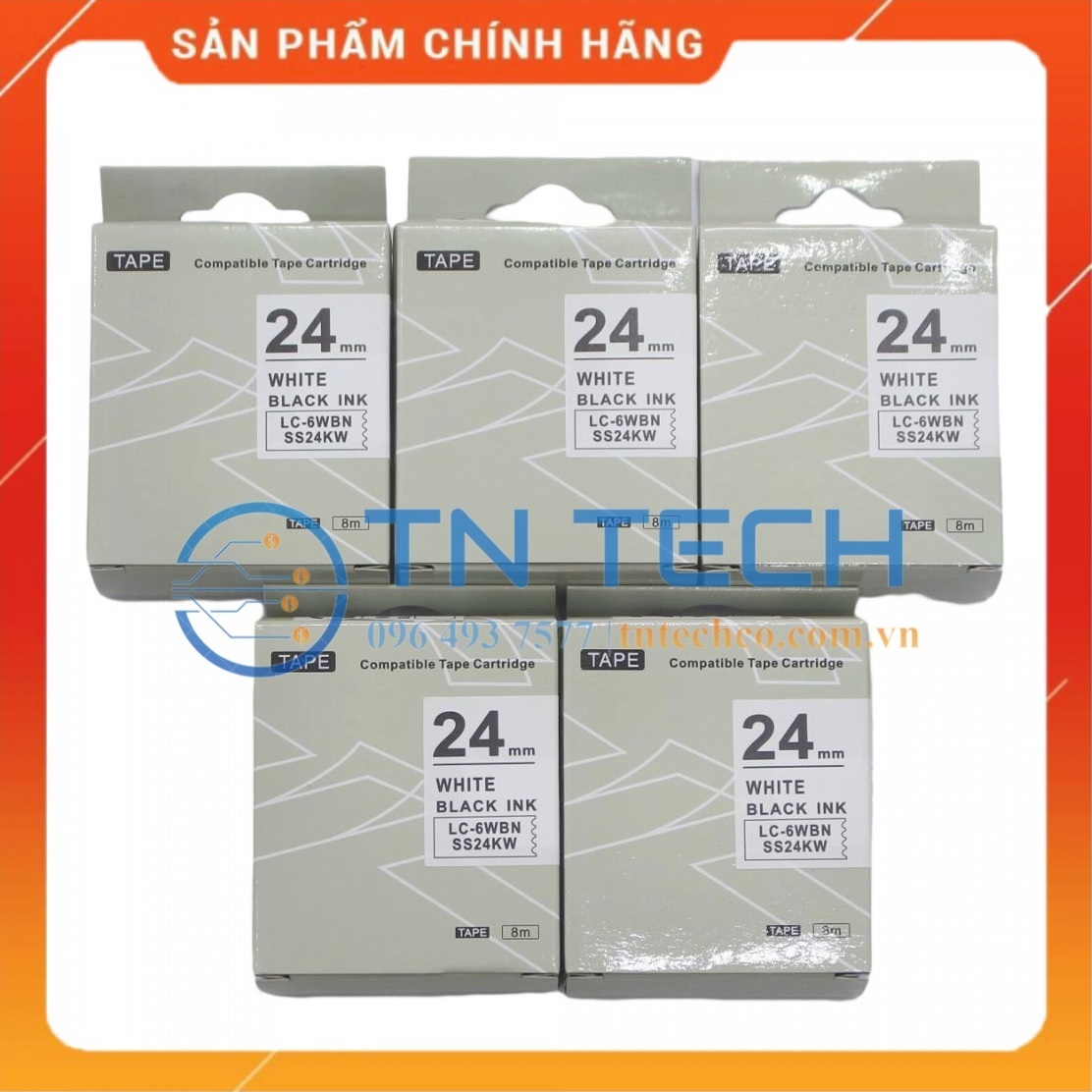 Nhãn in TEPRA - EPSON LC-7WBN (SS36KW) – Chữ đen nền trắng 36MM X 8M  - Dùng cho máy in nhãn TEPRA - EPSON [Hàng nhập khẩu]
