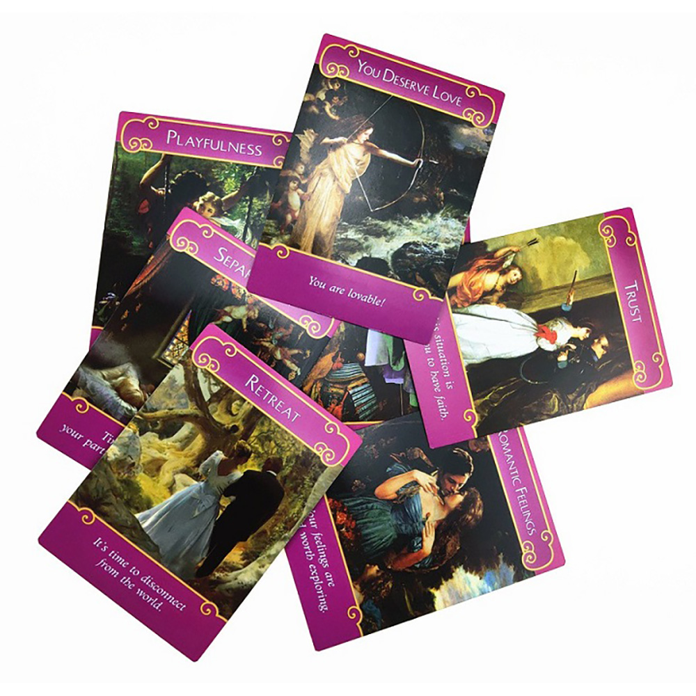 [Size Gốc] Bài Oracle Romance Angels Size Gốc 44 Lá Bài Cán Bóng Đẹp Tặng Link Hướng Dẫn Tiếng Việt Và Đá Thanh Tẩy