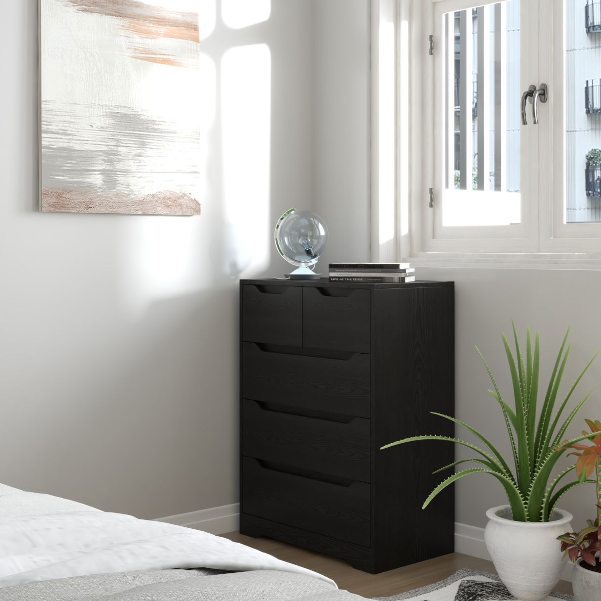 ALEE, Tủ đựng đồ 5 ngăn kéo , 70cm x 40cm x 94cm , THK_042
