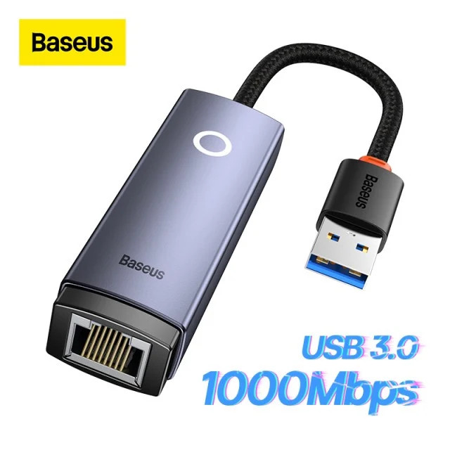 Hub Chuyển Đổi Kết Nối USB/ Type C to LAN RJ-45 Baseus Lite Series Ethernet Adapter 100Mbps/1000Mbps - Hàng chính hãng