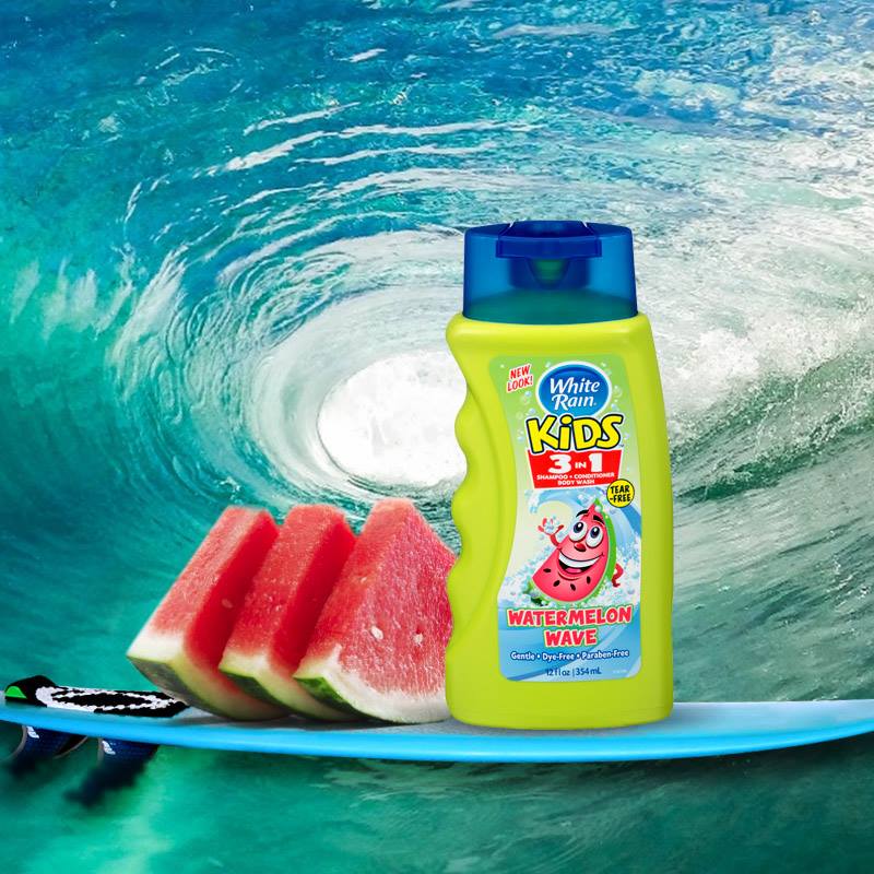 Dầu tắm gội trẻ em White Rain Kids 3in1 Watermelon Wave 354ml