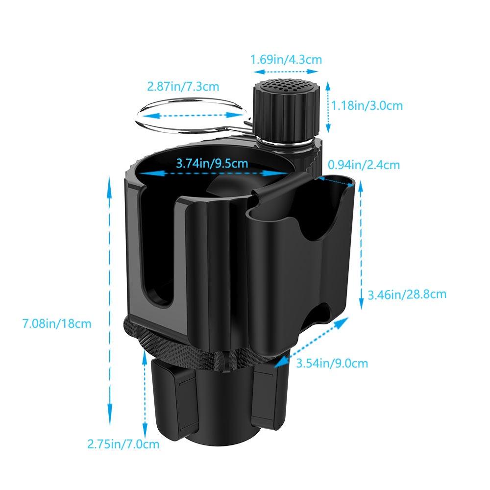 Giá Đỡ Cốc Uống Nước Gắn Trên Xe Hơi Có Thể Điều Chỉnh Xoay 360 Độ° Giá Đỡ Điện Thoại Xoay Chuyển Đổi Chai Nước Tiện Dụng