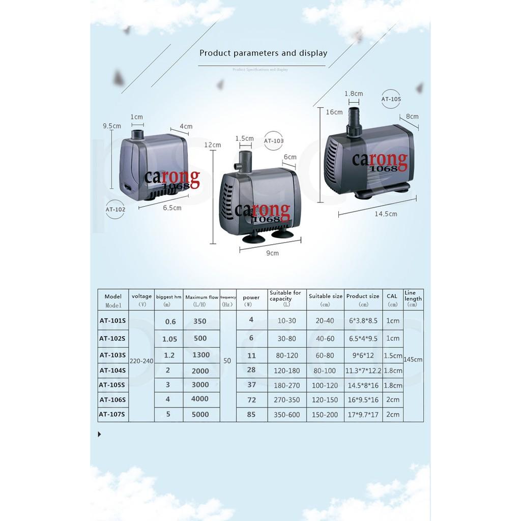 Máy bơm Atman AT-105S 37W hồ cá chất lượng cao - Hàng Công Ty