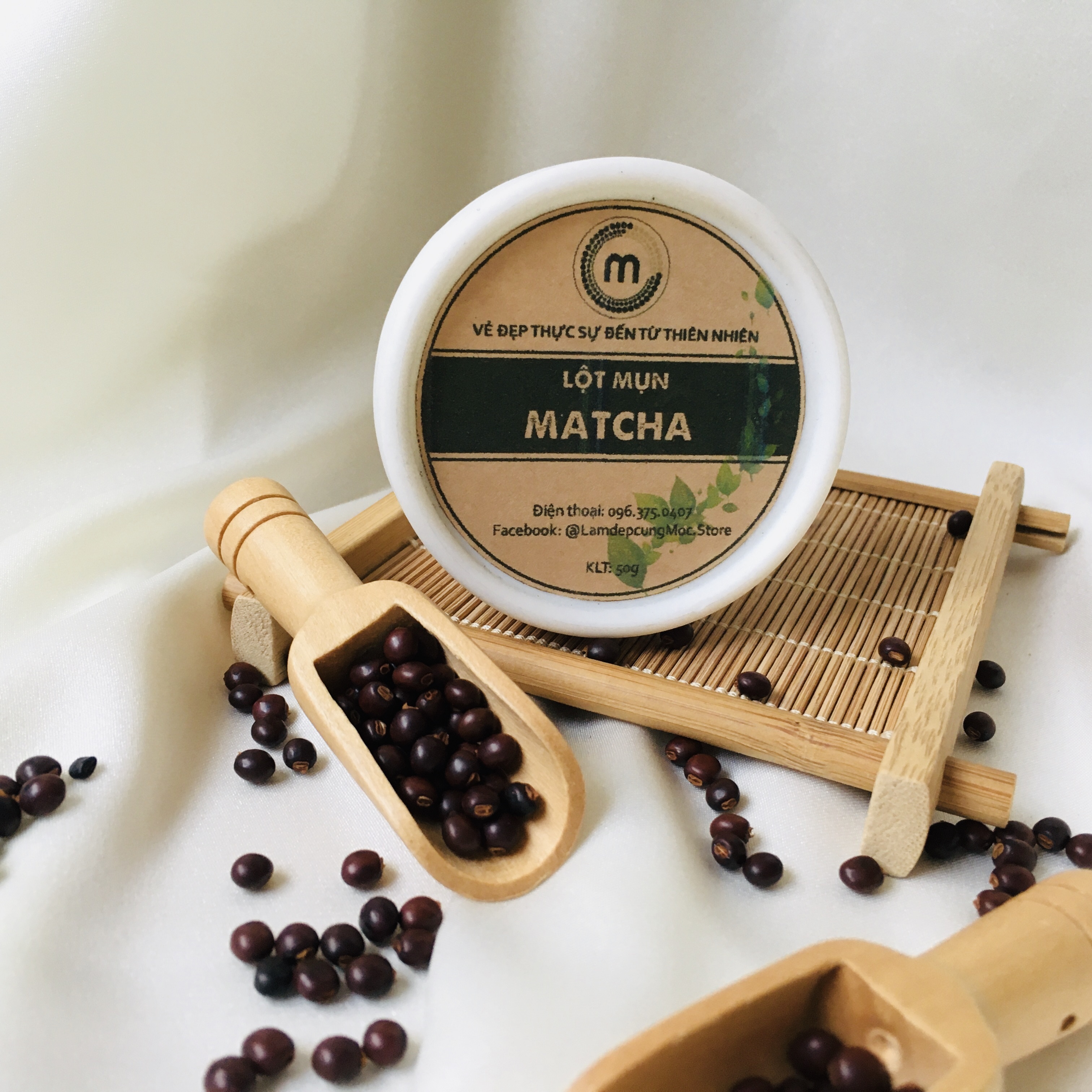 Bột Lột Mụn Matcha thiên nhiên đắp mặt  nguyên chất 50g FreeShip