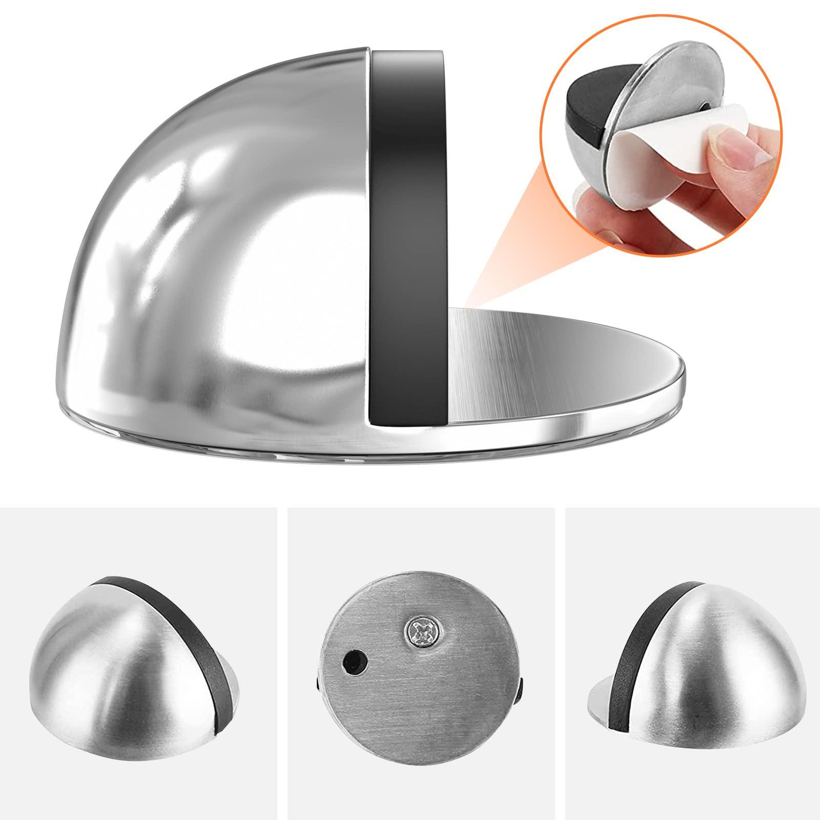 4 mảnh đóng cửa cửa tự dính, cửa thép không gỉ với đường ống cao su, nút thép không gỉ cho tất cả các sàn cứng để bảo vệ cửa ra vào, tường và đồ nội thất