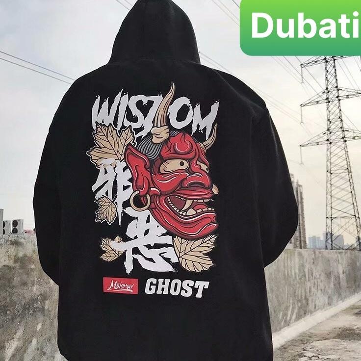 ÁO NỈ IN HÌNH MẶT QUỶ ĐỎ ĐẦU SỪNG SIÊU NÉT, ÁO HOODIE NAM NỮ FROM RỘNG CHẤT MỊN- DUBATI FASHION