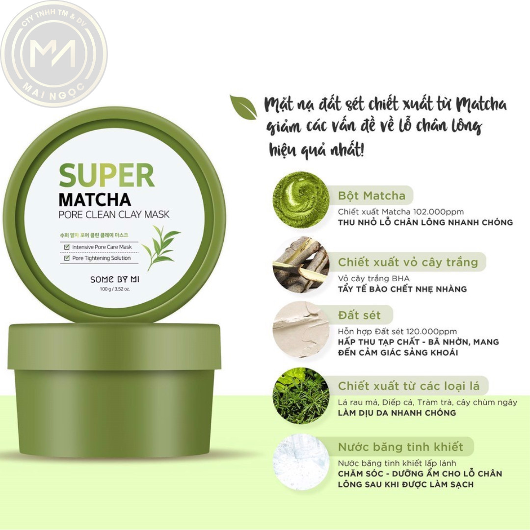 Mặt nạ dưỡng da Some By Mi Super Matcha Pore Clean Clay Mask 100g