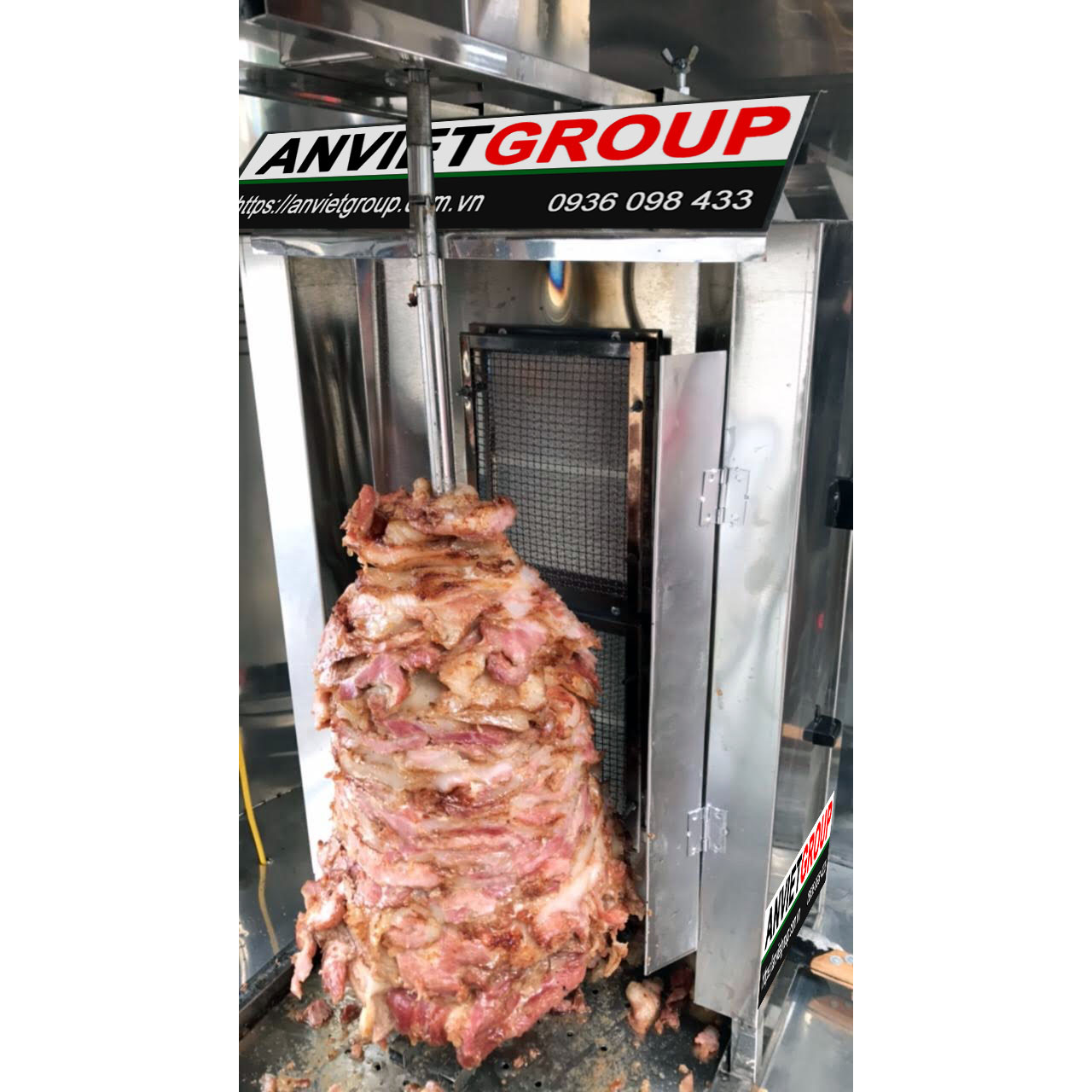 Lò Máy Bếp Cây Nướng Thịt Bánh Mì Thổ Nhĩ Kỳ Doner Kebab An Việt - Hàng chính hãng