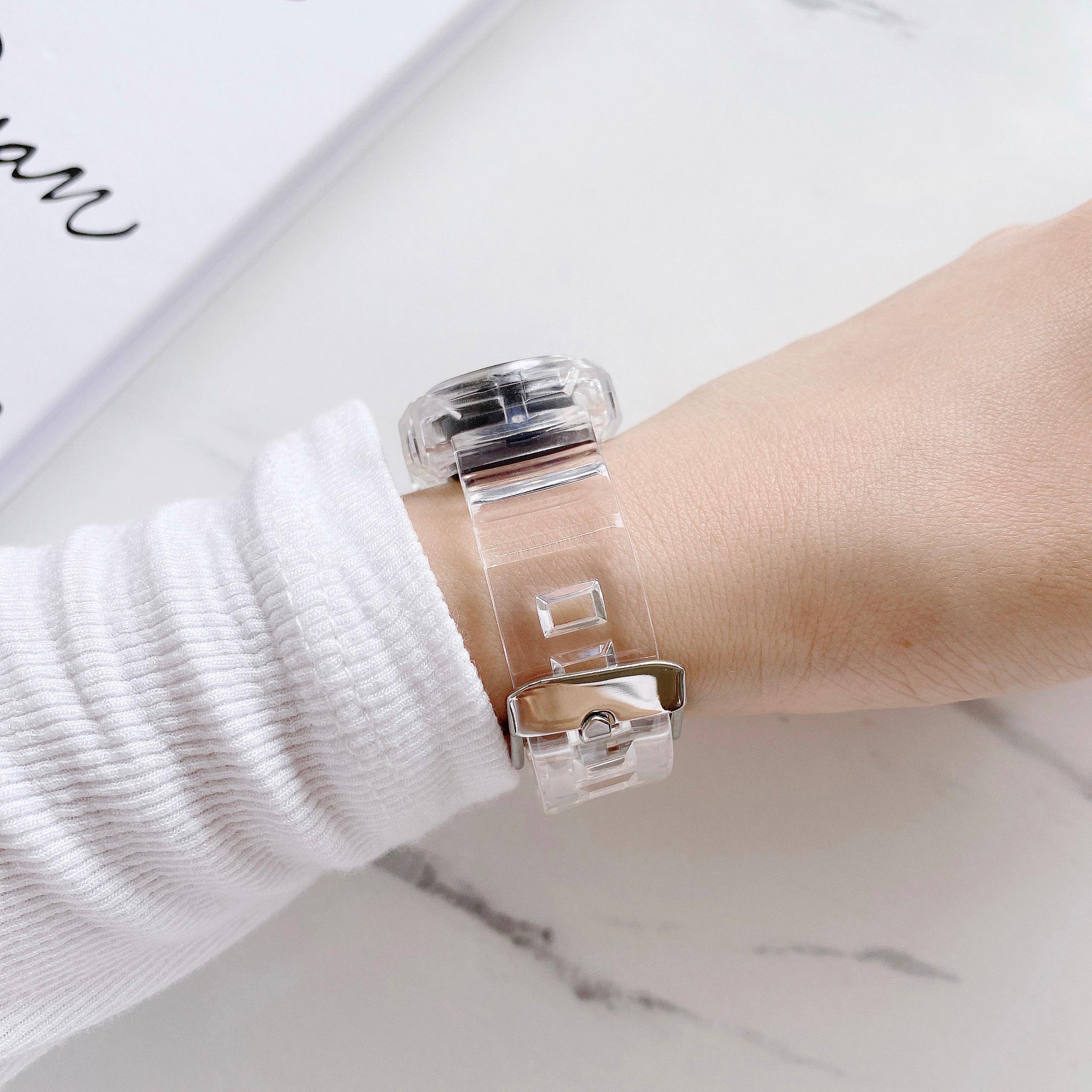 Dây Đeo Đồng Hồ Thông Minh Bằng Silicon Trong Suốt Nhiều Màu Tùy Chọn Cho Xiaomi Mi Band 5 Miband 5 6 4 3