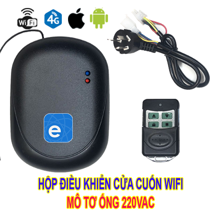 Hộp điều khiển cửa cuốn Wifi  (mô tơ xích 220VAC)