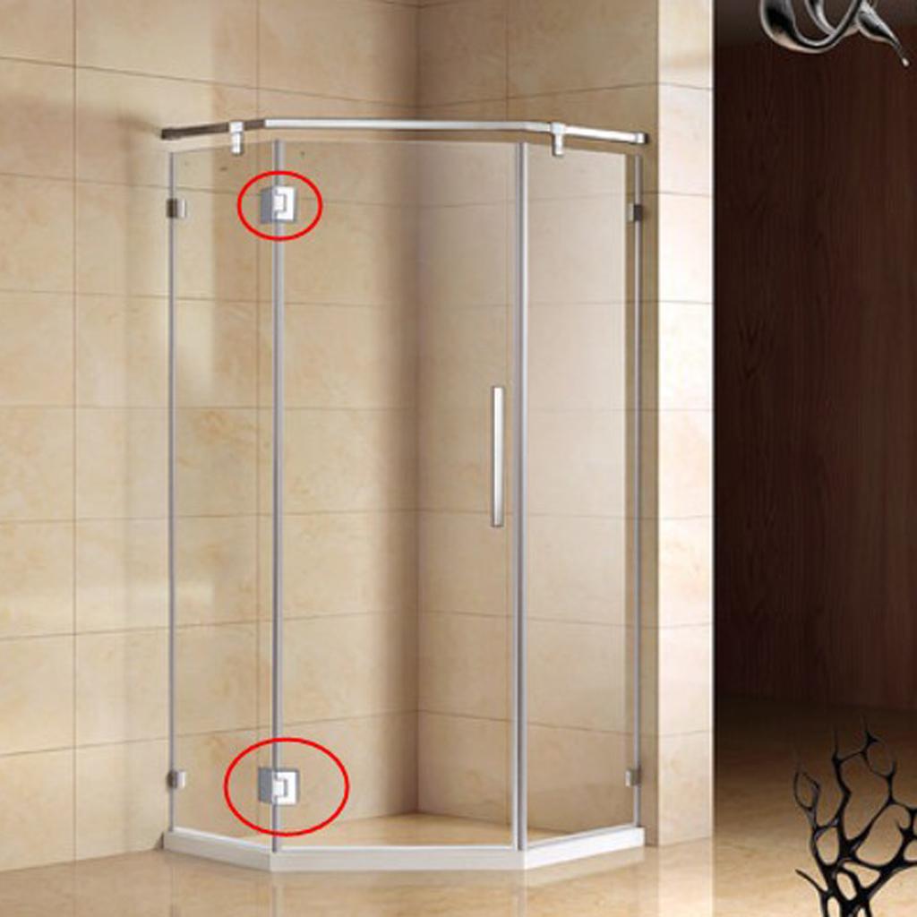 180 Degree Adjustable Glass Shower Hinges Tempered Glass Clamp Connector Shower Doors Hinges