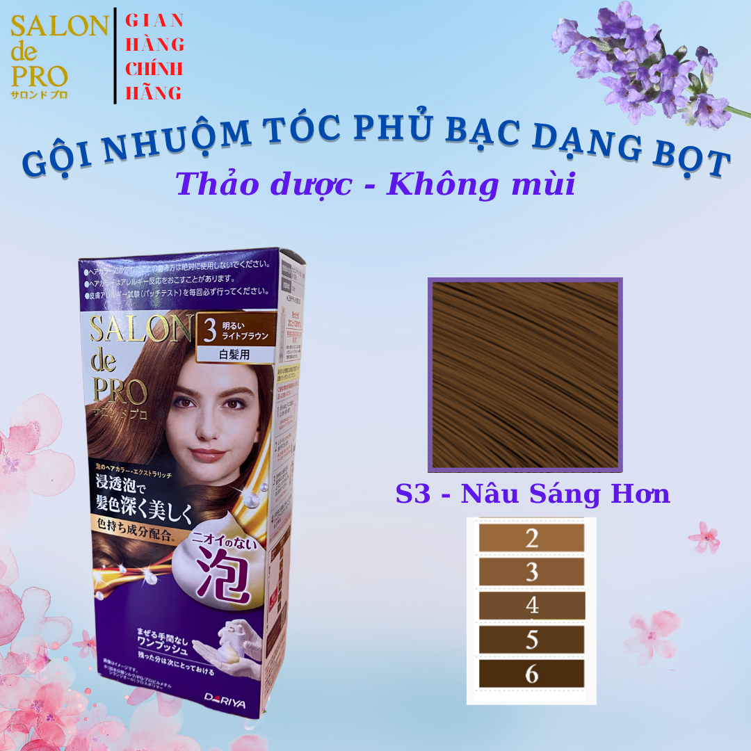 SALON de PRO Nhuộm tóc phủ bạc dạng bọt TFH3