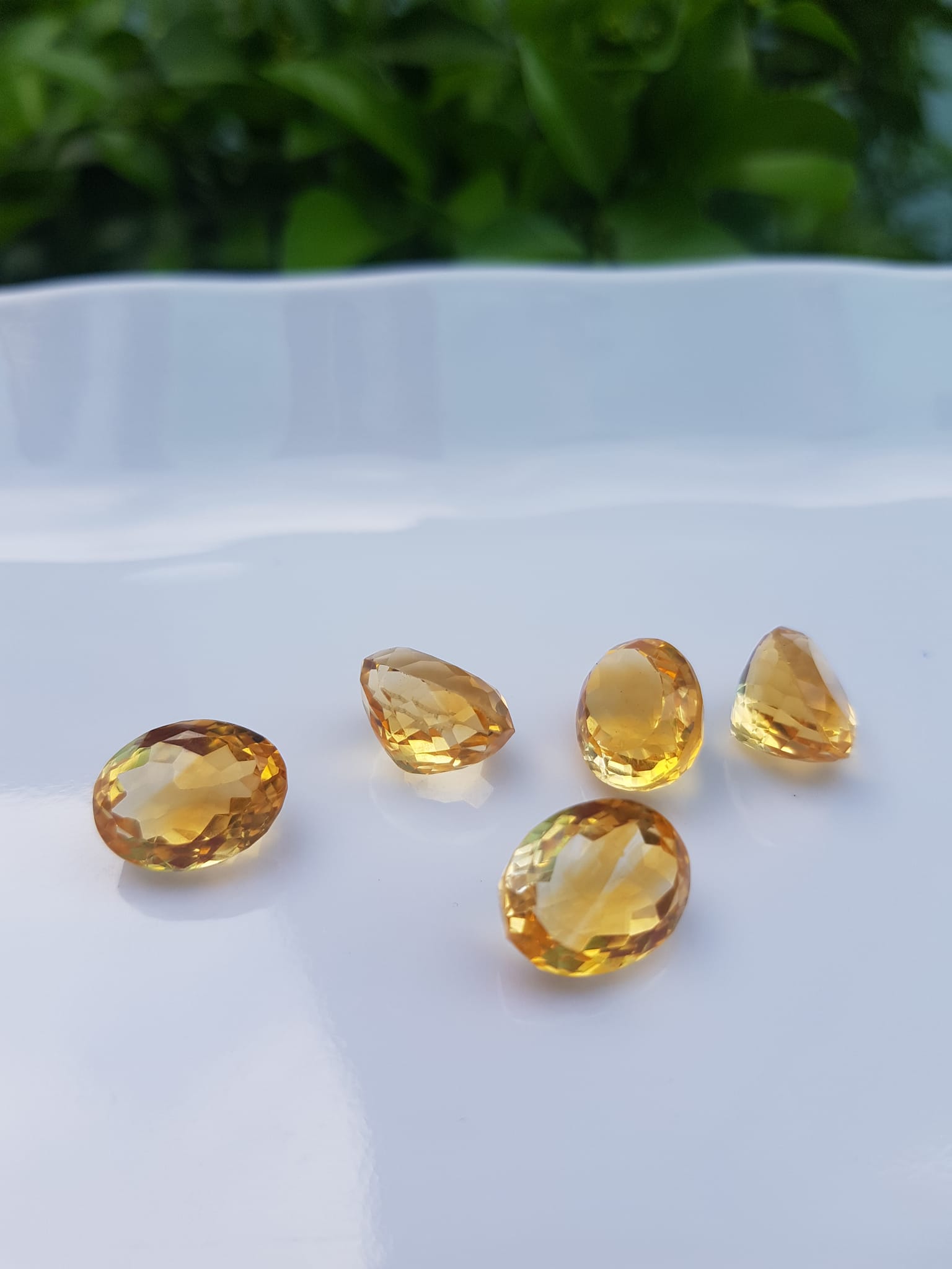 Mặt Nhẫn Oval Màu Vàng Đẹp như hoa  Đá Citrine tự nhiên  Size hạt 13mm x 9,8mm x 7mm ạ
