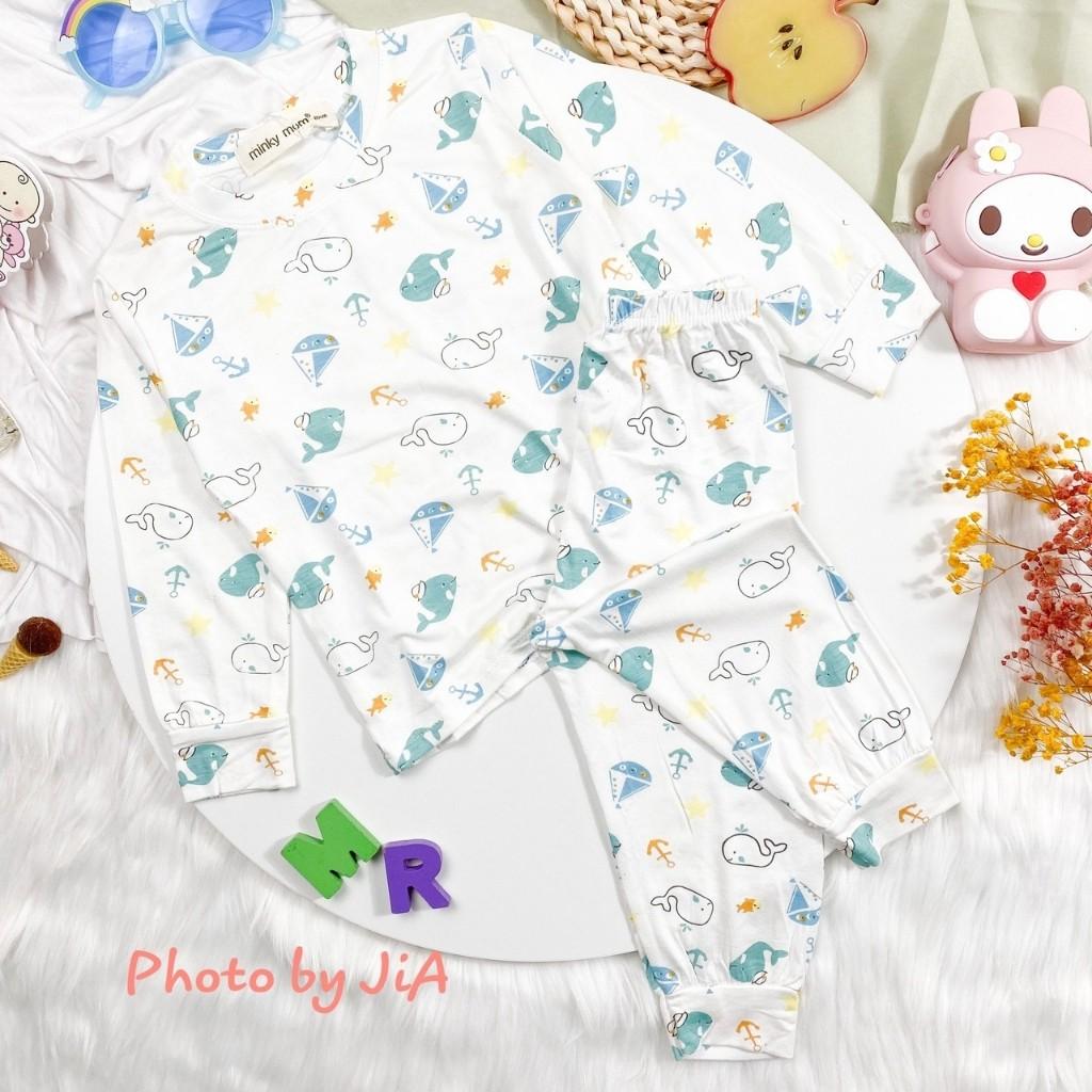 Bộ Thu Đông Cho Bé Bộ Minky Mom Dài Tay Cho Bé Trai Bé Gái Chất Cotton Cao Cấp Siêu Co Giãn Thấm Hút Mồ Hôi Tốt