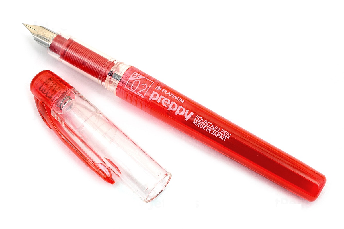 Bút máy Platinum Preppy - 0.2 Extra Nib - Màu đỏ (Red)