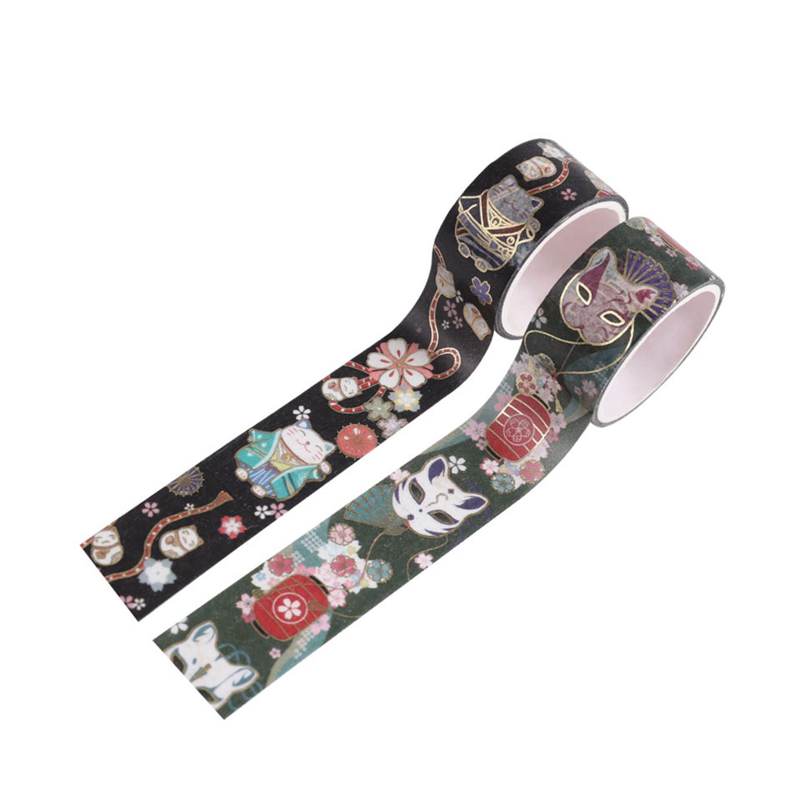 12x Wide Washi Tapes Adhesive Decorative Sticker Masking DIY